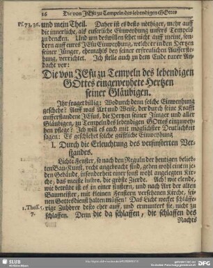 Die von Jesu zu Tempeln des lebendigen Gottes eingeweyhete Hertzen seiner Gläubigen