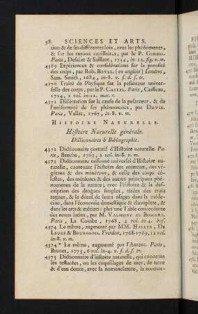 98-114, Histoire Naturelle