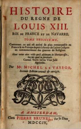 Histoire du regne de Louis XIII, 3