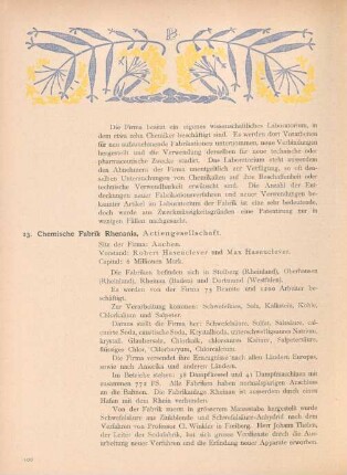 23. Chemische Fabrik Rhenania, Actiengesellschaft.