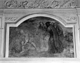 Supraporte mit Szene aus dem Leben des heiligen Bischofs Paulinus von Nola