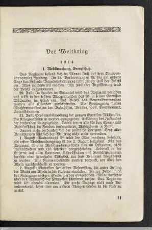 1. Mobilmachung, Grenzschutz