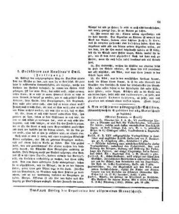 Goldkörner aus Rousseau's Emil : (Fortsetzung)