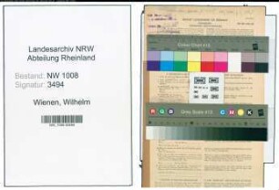 Entnazifizierung Wilhelm Wienen , geb. 02.12.1910 (Landwirt)