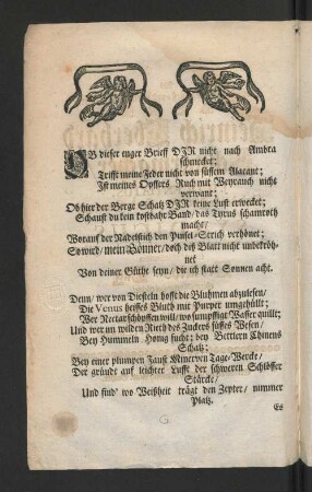 [Als Der Hoch-Edle/ Vest- und Hochgelahrte Herr/ Herr Heinrich Eberhard Schnarmacher/ J.U. Licentiatus, ...]
