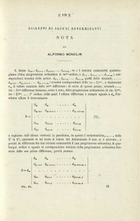 Sviluppi di alcuni determinanti.
