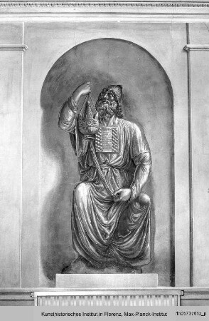 Decken- und Wanddekoration in Grisaille : Alttestamentarischen Figuren : Prophet Zacharias ?