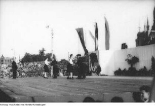 Dresden, Heinz-Steyer-Stadion, Auftritt des Moissejew-Ensemble, 3./4. Januar 1950
