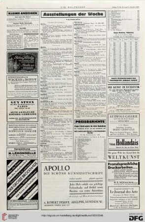 Nr. 41 (11. Okt. 1931), S. 4: Preisberichte