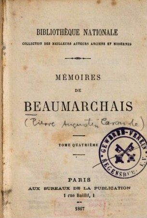 Memoires de Beaumarchais. 4