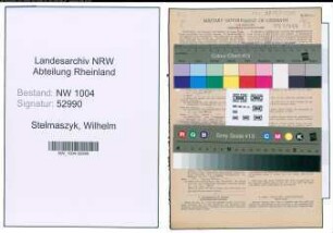 Entnazifizierung Wilhelm Stelmaszyk , geb. 24.01.1908 (Vermessungsgehilfe)