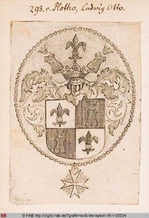 Wappen des Ludwig Otto von Plotho