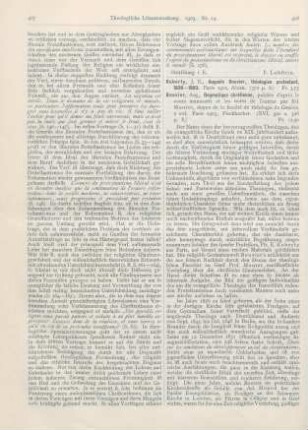 408-413 [Rezension] Roberty, J. E., Auguste Bouvier, théologien protestant, 1826 - 1893