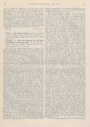 143-147 [Rezension] Overbeck, Franz, Ueber das Verhältniss der alten Kirche zur Sklaverei im römischen Reiche
