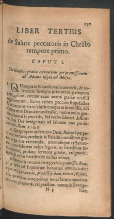 Liber Tertius de Salute peccatoris in Christo tempore primo