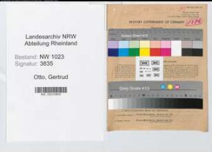 Entnazifizierung Gertrud Otto , geb. 07.01.1899 (Gaertnerin)