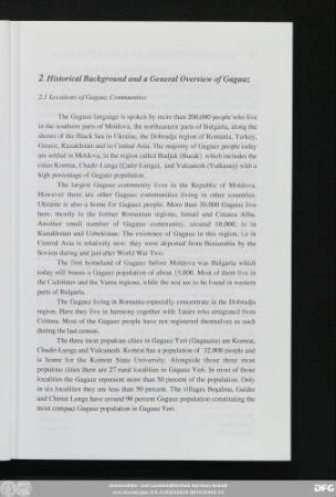 2. Historical Background and a General Overview of Gagauz