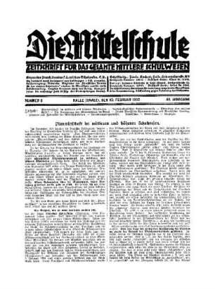 Planwirtschaft im mittleren und höheren Schulwesen