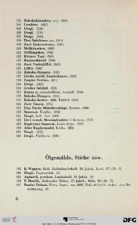 Ölgemälde, Stiche usw. (Nr. 133-196)