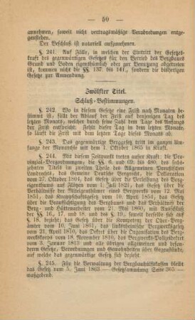 Zwölfter Titel. Schluß-Bestimmungen.