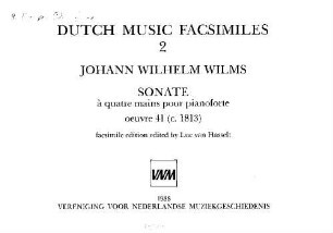 Sonate à quatre mains pour pianoforte oeuvre 41 (c. 1813)