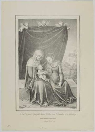 Die heilige Anna Selbdritt auf der Steinbank