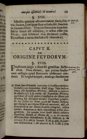 Caput II. De origine feudorum.