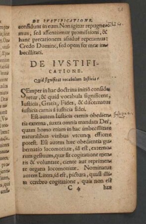 De Ivstificatione.
