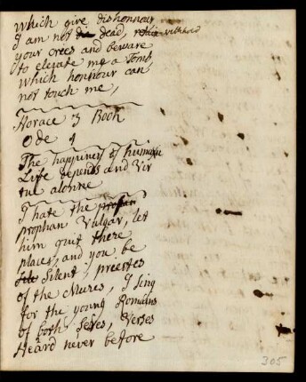 Horace 3 Book Ode 1