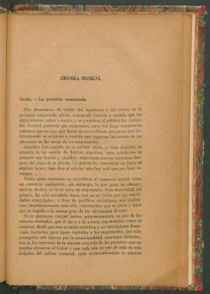 Crónica musical