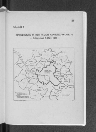 Schaubild 5: Nahbereiche in der Region Hamburg/Umland - Gebietsstand 1. März 1974 -