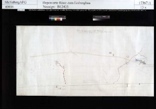 Richard Fundgrube am Hirtenberg bei Breitenbrunn, ehemalige Berggebäude Glücksburg, Carolus, Getreue Einigkeit und Waidmann Geviert Fundgrube.