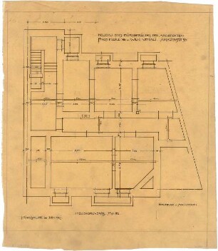 Billing, Hermann; Karlsruhe, Amalienstr. 59 / Leopoldstr. 7c; Billing und Vittali, Büro und Atelierhaus - Grundriss Keller