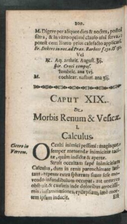 Caput XIX. De Morbis Renum & Vesicae.
