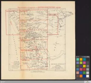 Übersicht: Übersichtsblatt zur Kriegskarte von Deutsch-Südwestafrika 1:800 000