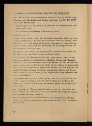 3. Hinweise zur Methodischen Gestaltung des Unterrichts