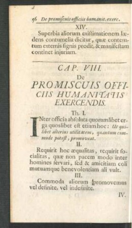 Cap. VIII. De Promiscuis Officiis Humanitatis Exercendis.