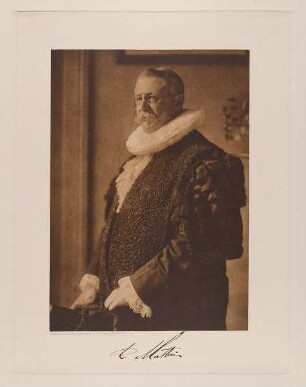 "Senator C. G. L. Mathies" aus der Mappe "Hamburgische Männer und Frauen am Anfang des XX. Jahrhunderts"