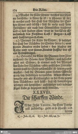 XXXVIII. Die scharffen Winde