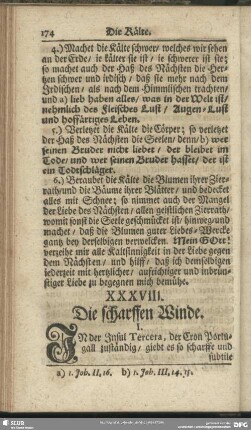 XXXVIII. Die scharffen Winde