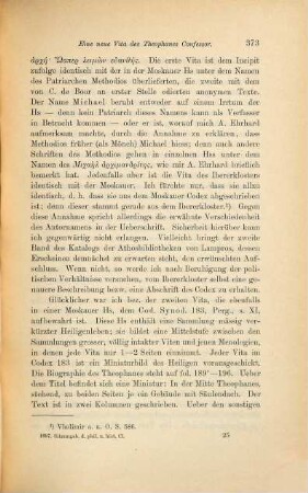 Eine neue Vita des Theophanes Confessor
