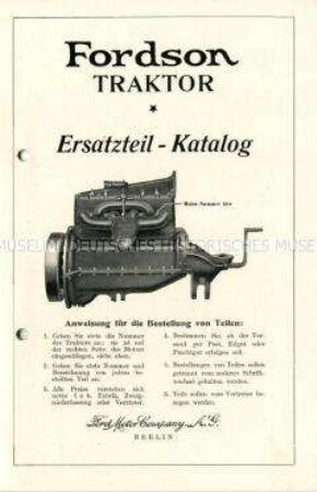 Ersatzteilliste über Fordson-Traktoren