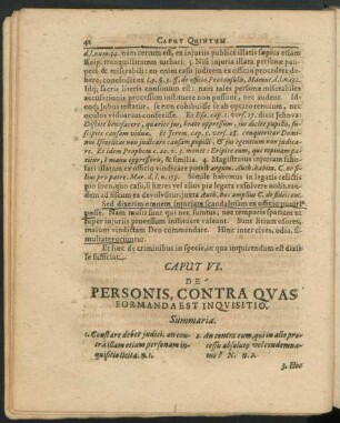 Caput VI. De Personis Contra Quas Formandaq Est Inquisitio.
