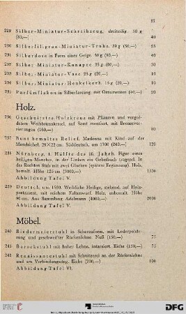 Möbel (Nr. 240-263)