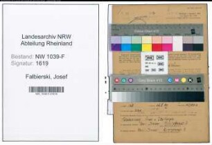Entnazifizierung Josef Falbierski , geb. 04.03.1901 (Vorarbeiter)