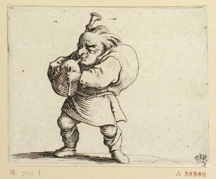 Der Zwerg mit dem Dudelsack, Blatt 18 aus: Varie figure gobbi