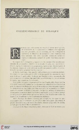 3. Pér. 19.1898: Correspondance de Belgique
