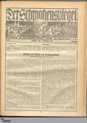 Der Schwabenspiegel : Wochenbeilage der Württemberger Zeitung