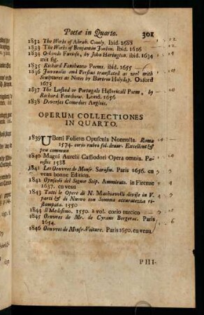 Operum Collectiones In Quarto.