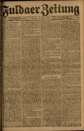 Ausgabe vom Dienstag, den 30. März 1920.